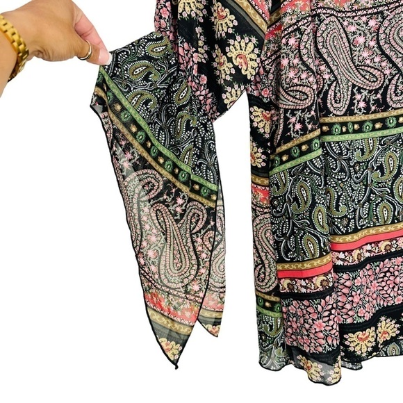 New Directions Women's Top Geo Print Multi Color Off The Shoulders Tunic Size XL - Picture 5 of 8